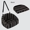 French-style vertical-strip pet seat-black-gold stripes