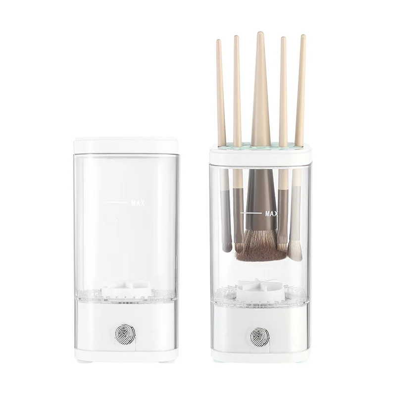 Hot Selling Makeup Brush Automatic Cleaner Electric Beauty Egg Powder Puff Powder Compact Cleaner Storage Box