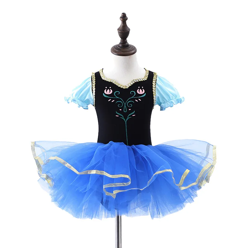 Kids Girls Sequined Ballet Tutu Skirt Princess Dress Leotard Gymnastic Dancewear