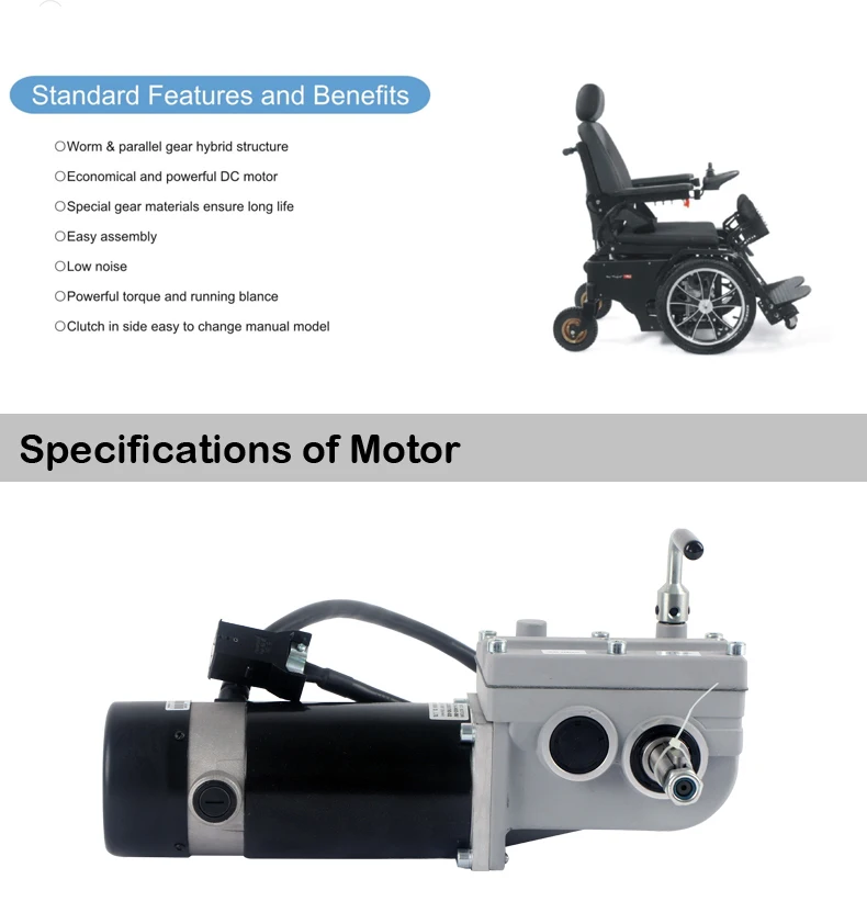 Linix High Torque Electric Wheelchair Motor 88mm 24v 340w Brush Dc