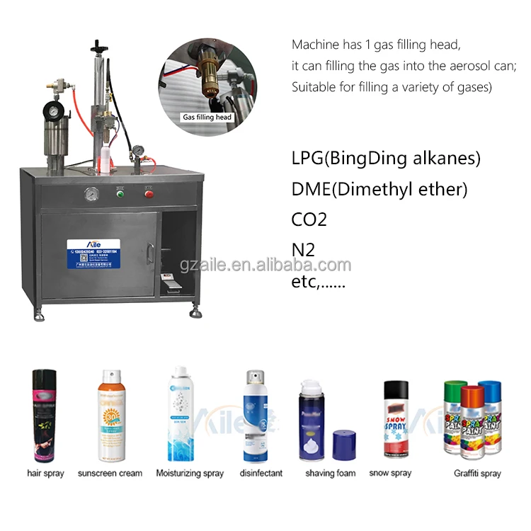 Semi Automatic Aerosol Filler Equipment Air Freshener Spray Paint