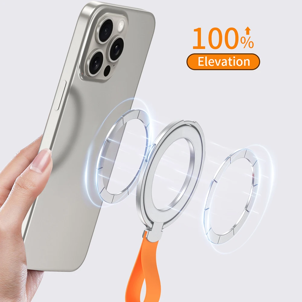 Super Power N52 Foldable 180 Rotation Phone Ring Holder With Magnetic Phone Mount Metal Ring Finger Kickstand Cell Phone