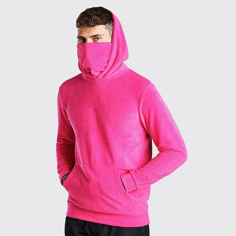 1012 Men Printed Hoodies Loose Solid Color Long Sleeve Masked Hoodie Men Sport Men’s Hoodies