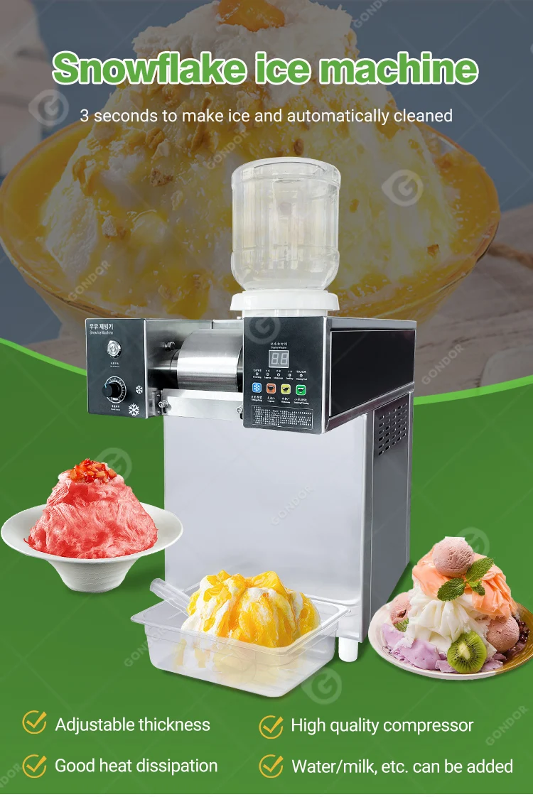 Commercial Snowflake Shave Flake Bingsu Korean Snow Ice Cream Shaving