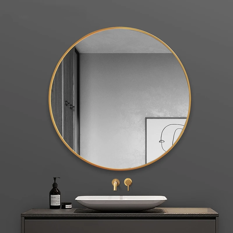 Round Mirror 20 Inch White/Black/Gold Circle Wall Mirror Metal Framed Mirror for Bedroom Bathroom Living Room