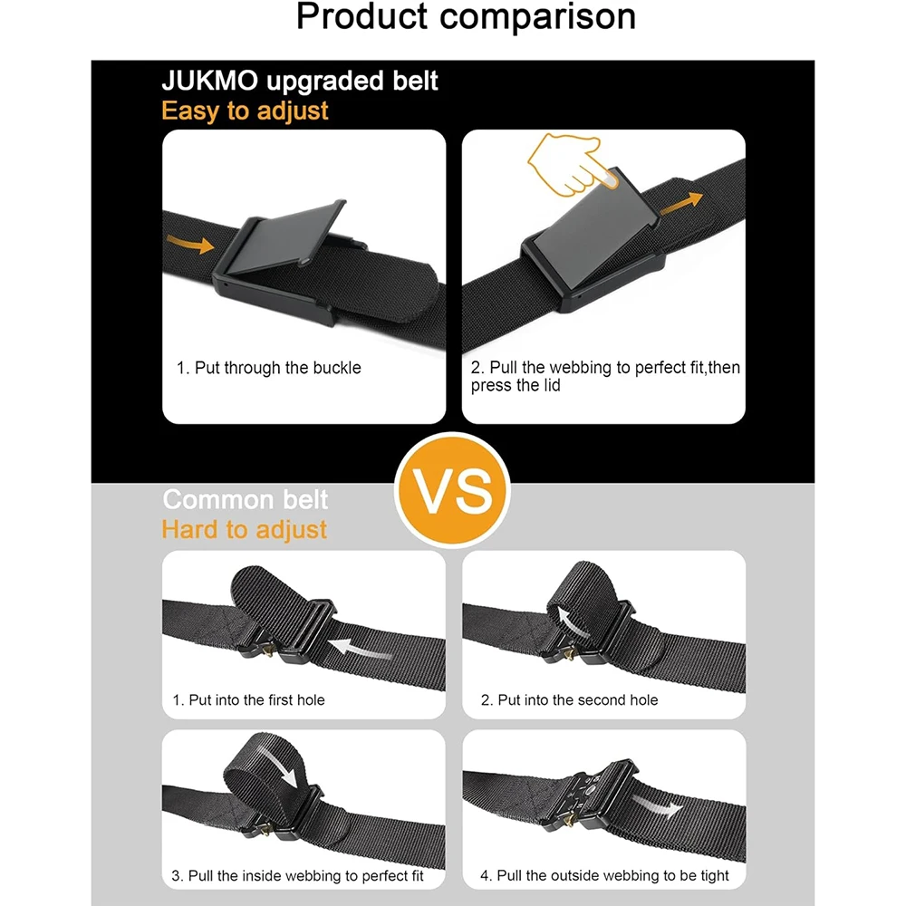 Breathable Wear-resistant Lightweight Nylon Web Work Belt with Quick Release Buckle High-quality Tactical Belt