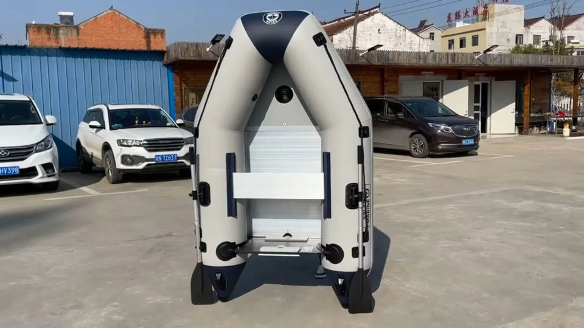 Solar Marine Inflatable Dinghy Boat With Motor Mount Compatible For