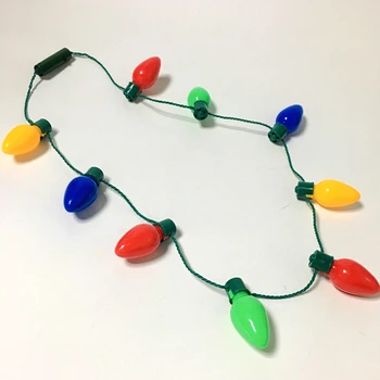 Party Suppliers Xmas Lights Christmas Party Bulb LED Necklace