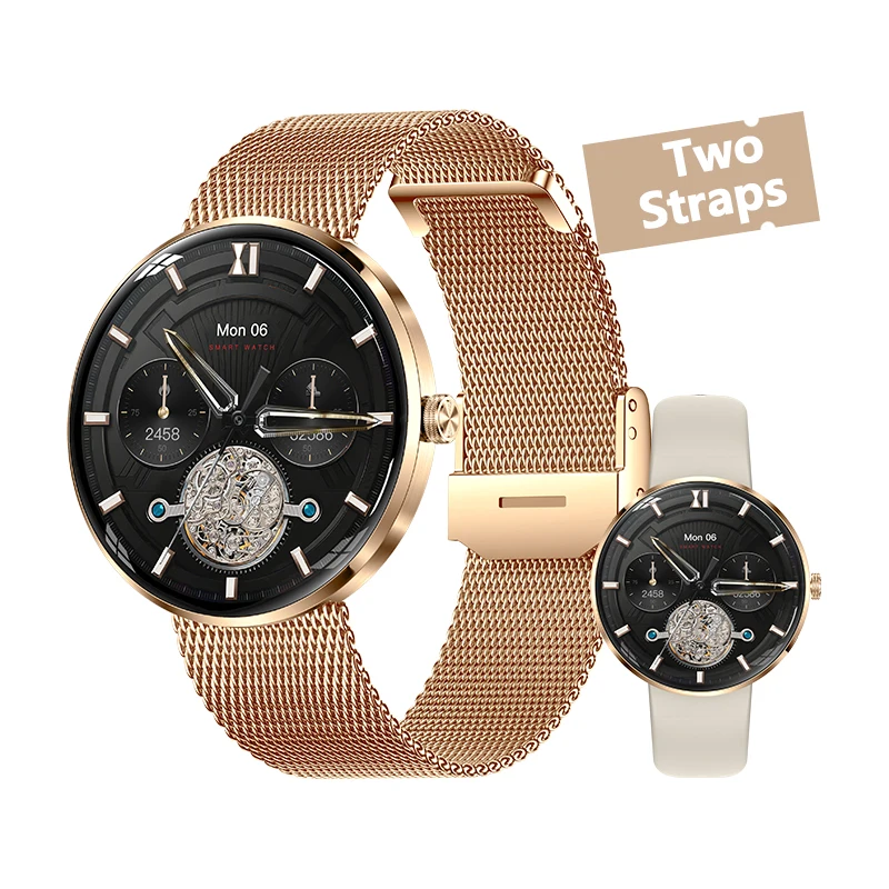 Fashion T93 1.43 Inch AMOLED Thin Lady Smart Watch Blood Oxygen Sport Reloj Inteligente Women Smart Watch Factory