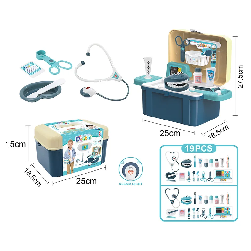 Пластиковый ролевой Игровой чемодан электрическая музыкальная игрушка с доктором набор игрушек для детей Дошкольный