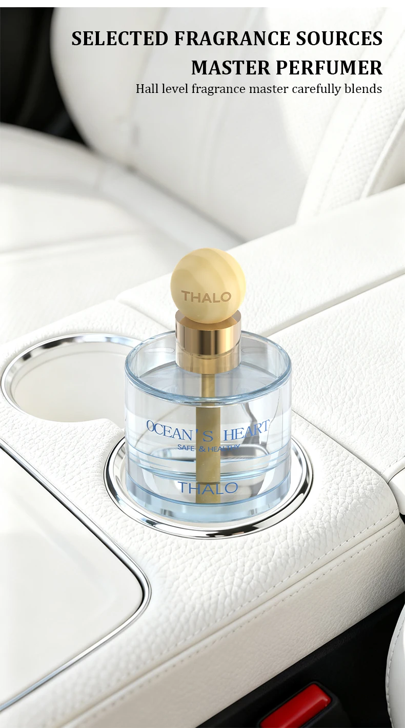 Fashionable Car FreshenerCar Mounted Round Wood Cover Aromatherapy 50ml Car Perfume Lasting Fragrance Odor Removal