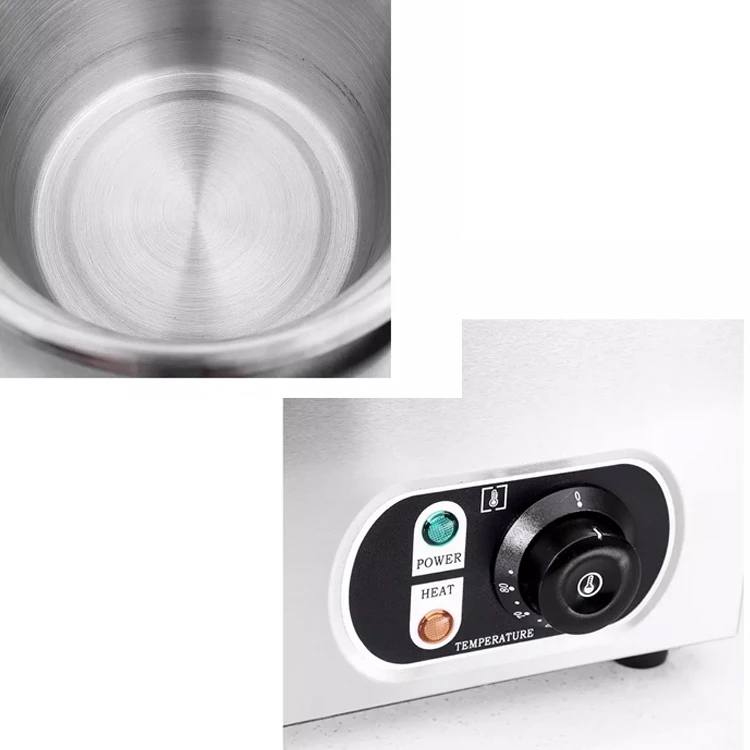 Commercial Electric Bain Marie 4 Round Pot Bain Marie With Lid