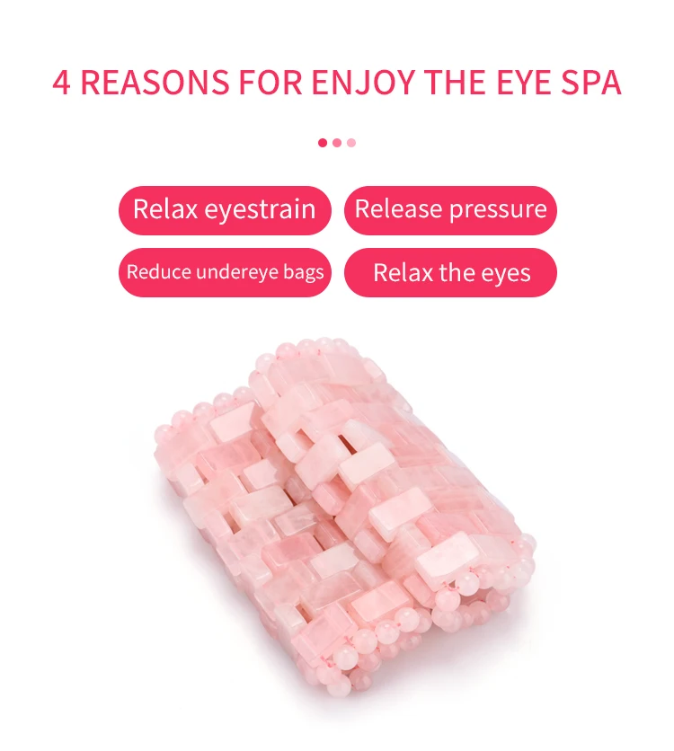 Factory Wholesale Skincare Eye Massage Beauty Tool Natural Stone Rose Quartz Jade