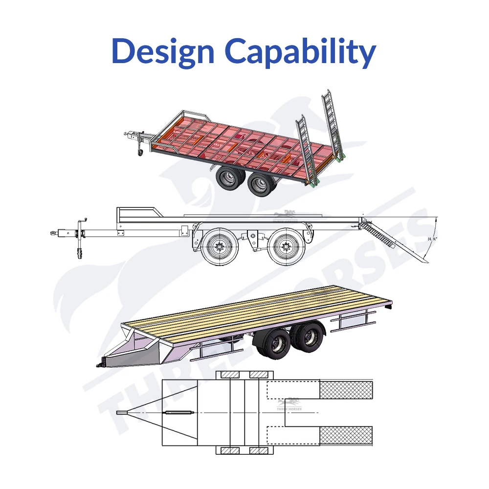 New Arrival 3.5 Ton tandem Car Trailer Mini Excavator Trailer Aluminum Car Trailer Heavy Duty for Sale