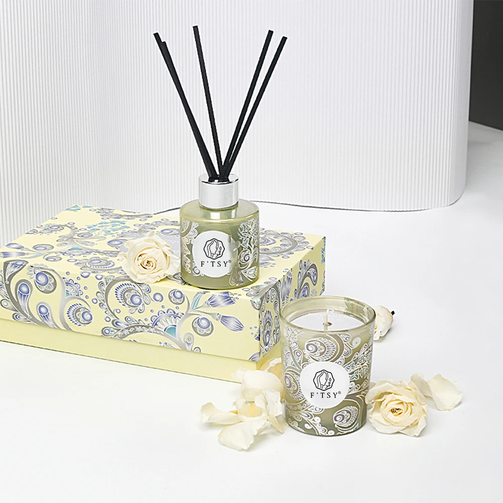 Private Label Luxury Reed Diffuser Sets Aroma Scented Candle And