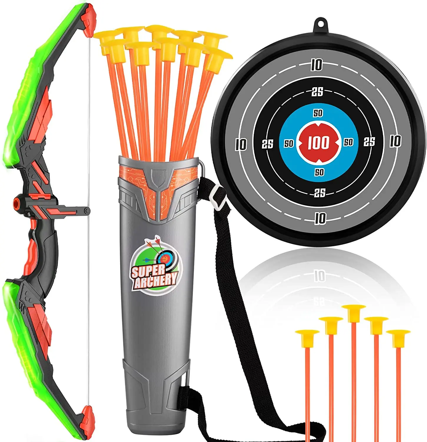 Led Light Up Bow And Arrow Archery Toy Set For Kids Archery Set With ...