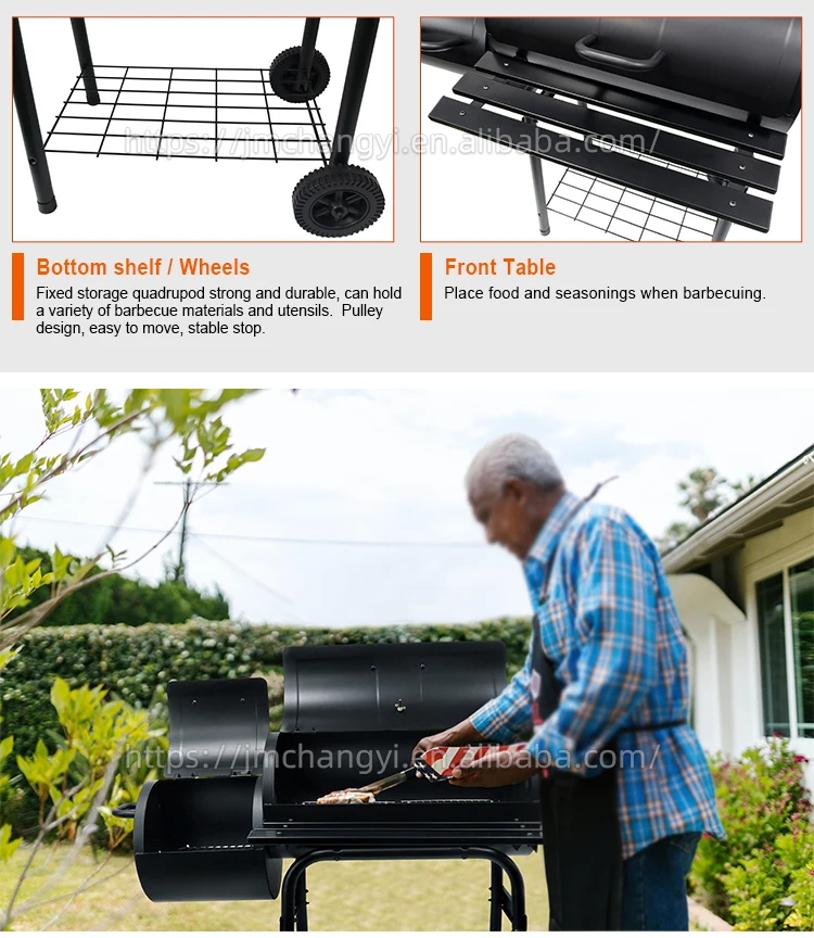 Hot Sell Double Barrel Stove Charcoal Smokeless Barbecue Grill Outdoor