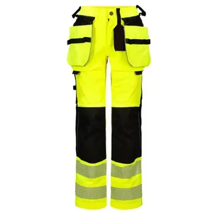 High Quality Cargo Pants Workwear Reflective High Visibility Heavy Duty Breathable Polyester Long Construction Pants
