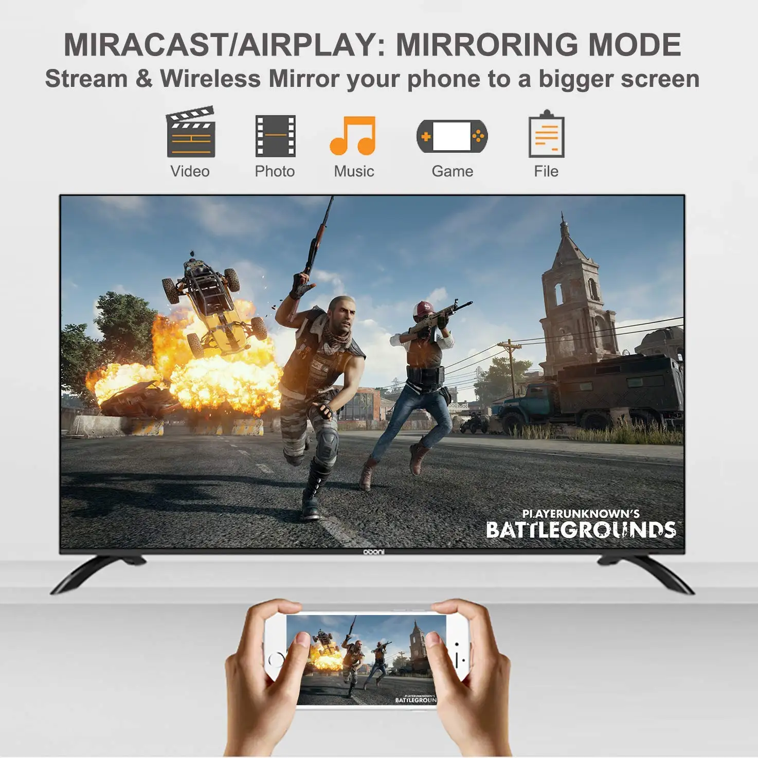 Yinzam M4 Plus Wireless WiFi Display Dongle for Mirroring and Airplay with Dual Core for Miracast HDTV Anycast Dongle