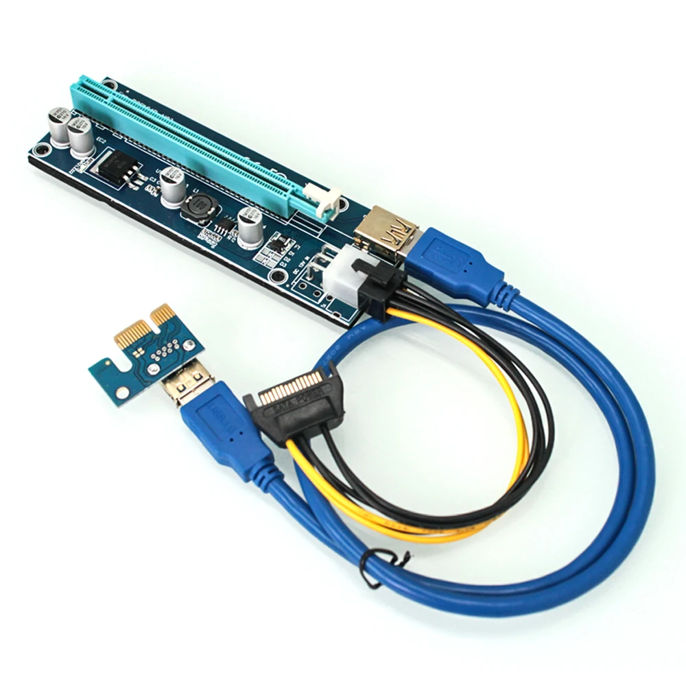 Hot Sell 009s  riser  Converter Chip 4  capacitors PCIE Riser Card For SATA Computer Accessories And Spare Parts