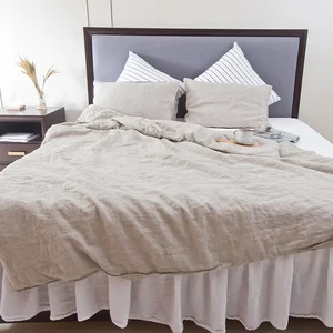 Vintage 100% French Linen Bedsheets Set Pure Linen Bedding Set Pillowcase