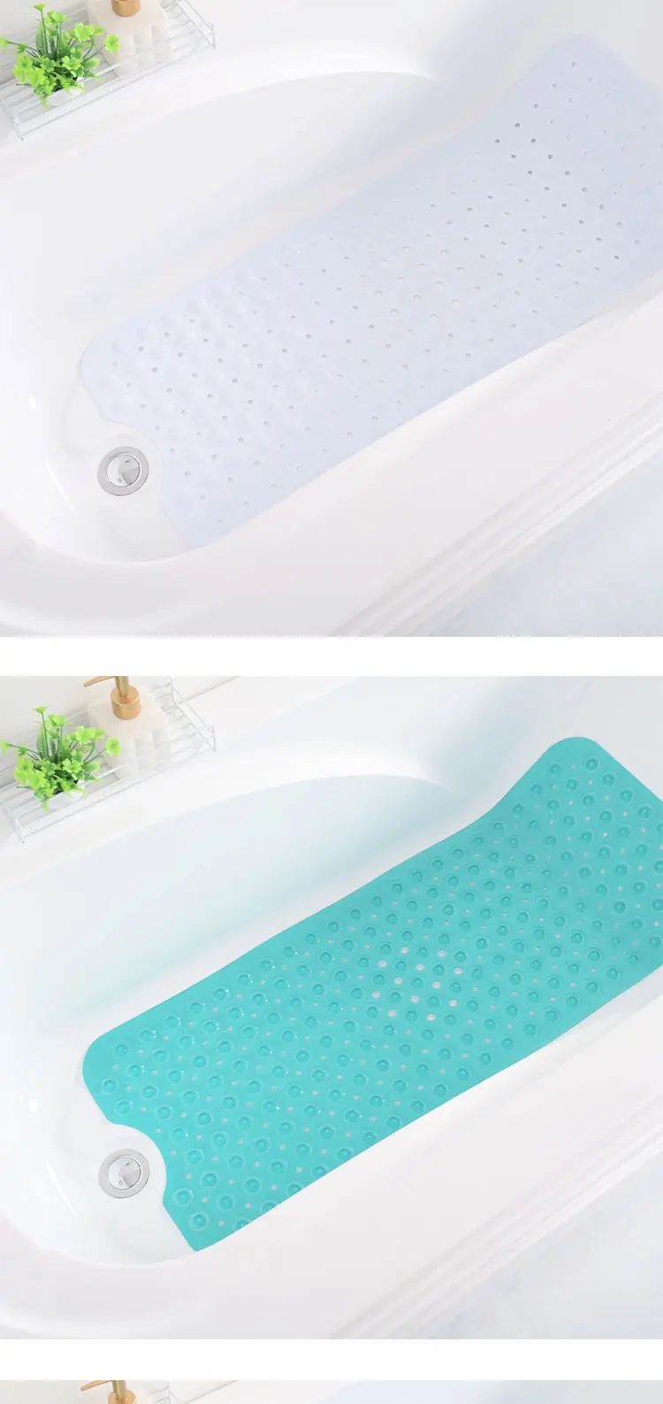 Bathtub Bath Shower Mat Non Slip Bathtub Mat Bath Tub Mats with Suction Cups Drain Holes for Bathroom details