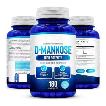 D-Mannose Capsules per Serving Easy to Swallow Veggie Capsules Cranberry D Mannose Supplement Helps Support Bladder and Urinary