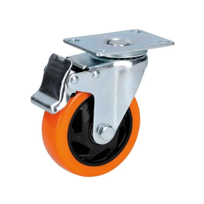 Industrial Top Plate Swivel Casters Wheel Threaded Stem Trolley Caster Wheels With Light Duty Casters Wheel
