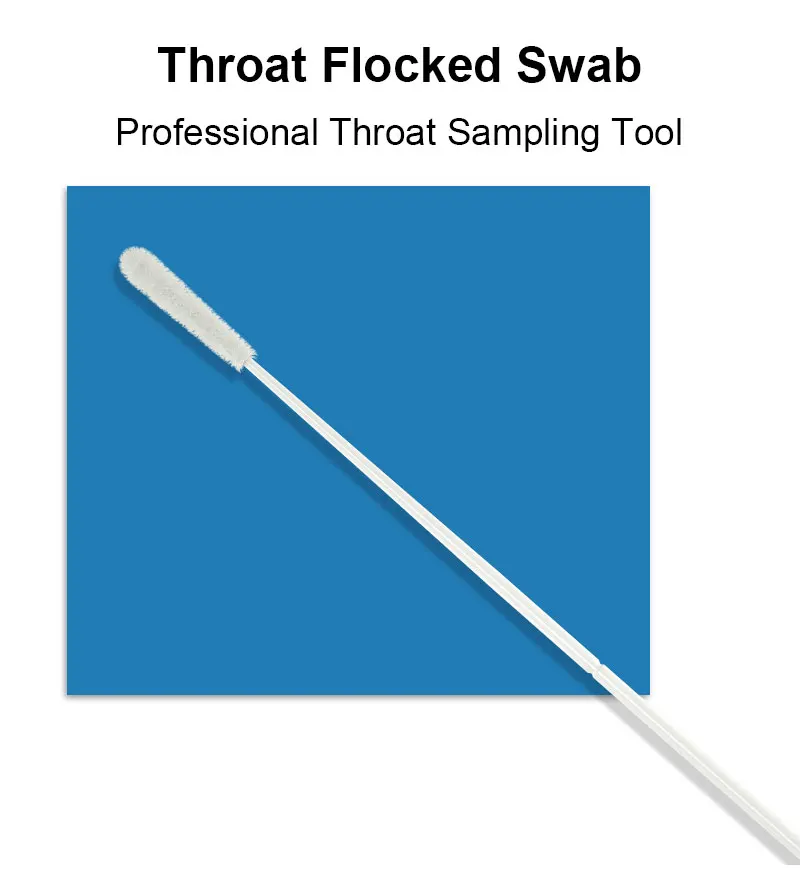 Throat Specimen Collection Flocked Swab Disposable Sampling Swab Sterile Flocked Nylon Swab