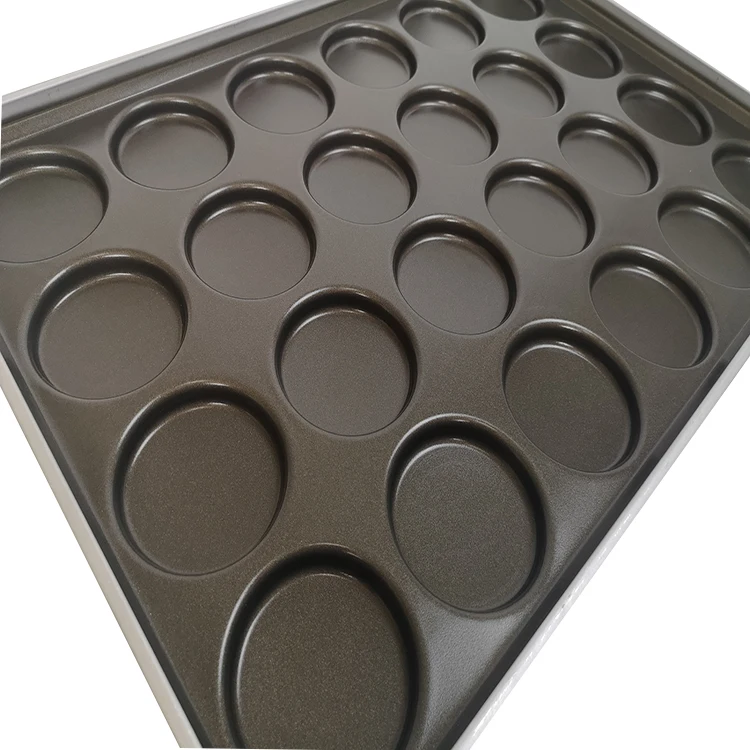 Custom Made PTFE Non Stick Aluminized Steel 24 Cups 4 Inch Hamburger Burger Bun  Baking Pan Trays - Buy Custom Made PTFE Non Stick Aluminized Steel 24 Cups  4 Inch Hamburger Burger