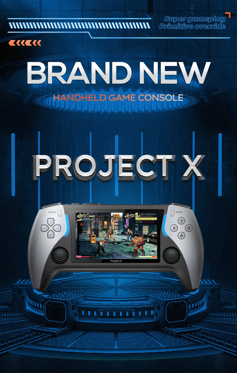 2025 Newly Released Portable Retro Video Game Players PSP Video Game Consoles Big Screen 4.3 Inch Project X Pro FC GBC MD