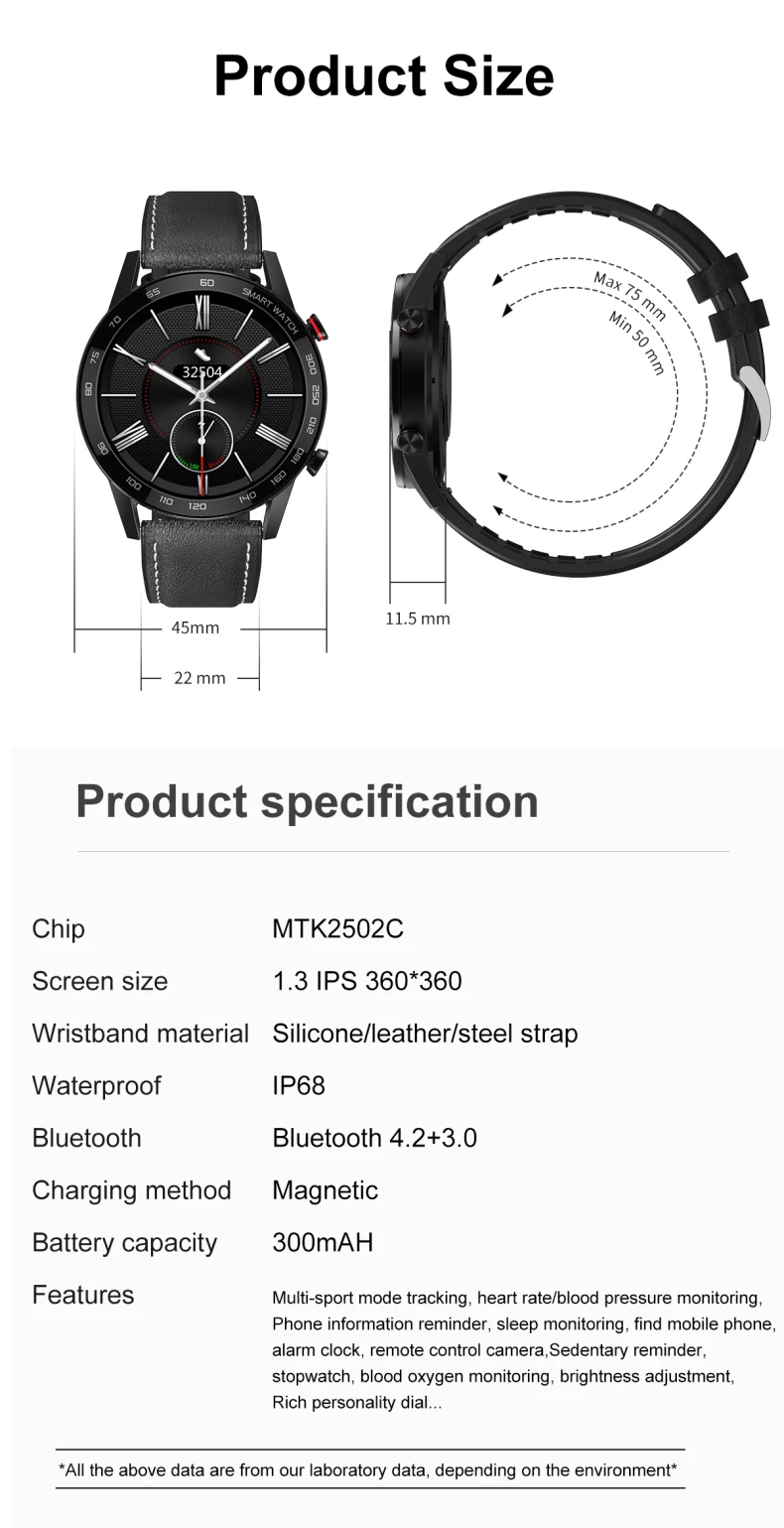 Factory Price ECG Heart Rate Monitor Watch DT95T with MTK2502C IP68 Waterproof Multi-sport Modes BT Call Smart Watch (21).jpg