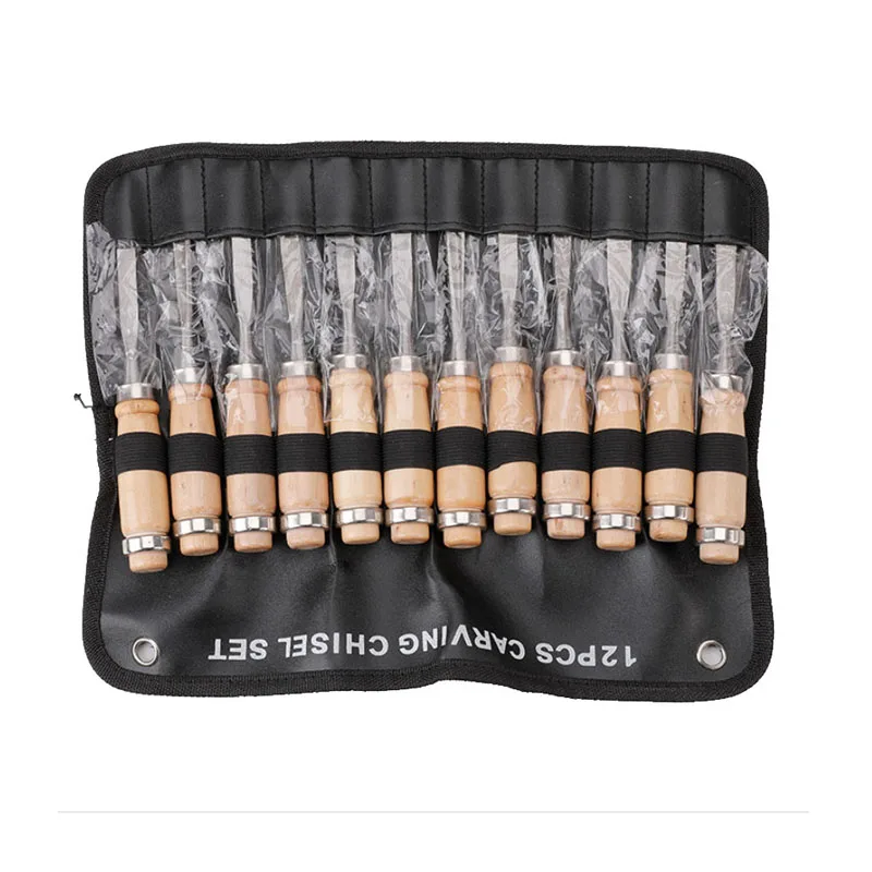 12 шт. набор резцов для резьбы по дереву и профессиональные инструменты