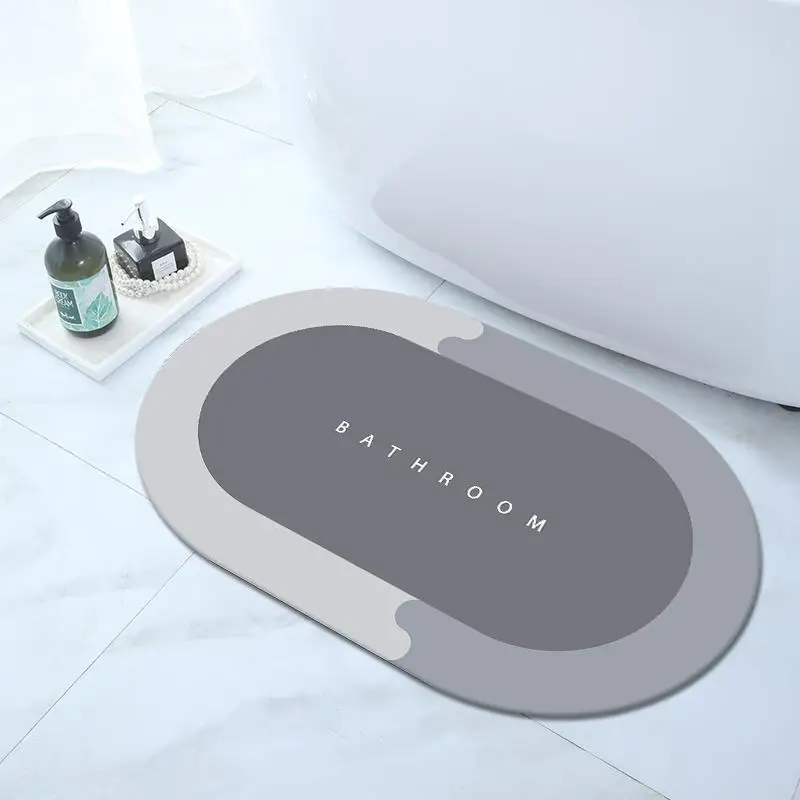 Ultra Absorbent Bath Mat Quick Drying Bathroom Non-slip Entry Door Mat Diatomite Bathroom Non-slip Mat manufacture