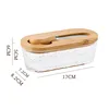 Oval Butter Box (Wood) - Hammered Grain