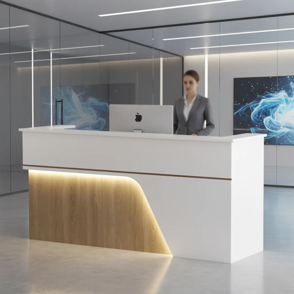 Modern Front Desk Reception Counter Office Salon Hotel Modern Luxury Furniture Hospital Desk Cafe for Beauty School