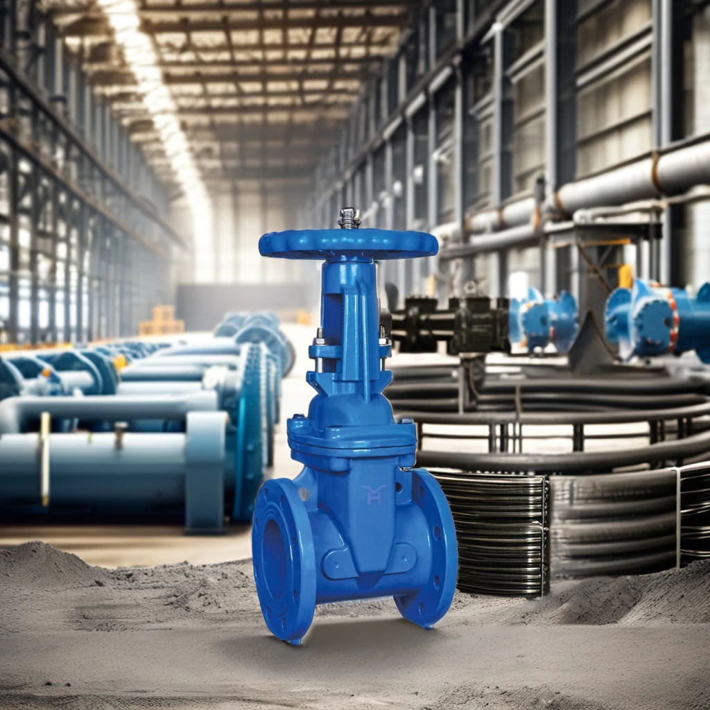 DN25 DN80 DN150 DN250 PN16 Manual Power Ductile Cast Iron Flanged Sluice Gate Valve Water Handwheel Operated General Application factory