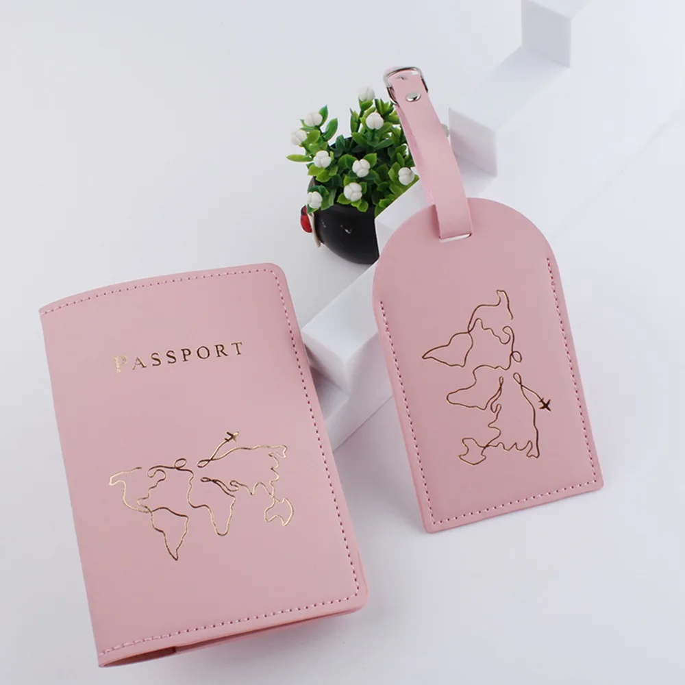 M2EA Fashion Travel PU Leather Passport Cover Holder Hot Stamping Plane for  Women Men Lover Couple Weddings Gift - AliExpress