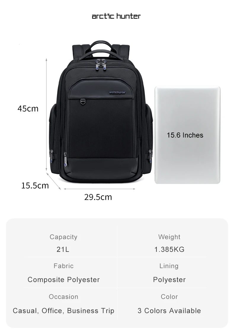 Arctic hunter new multifunction travel business laptop backpack laptop bags backpack men backpack for woman bag for two sides