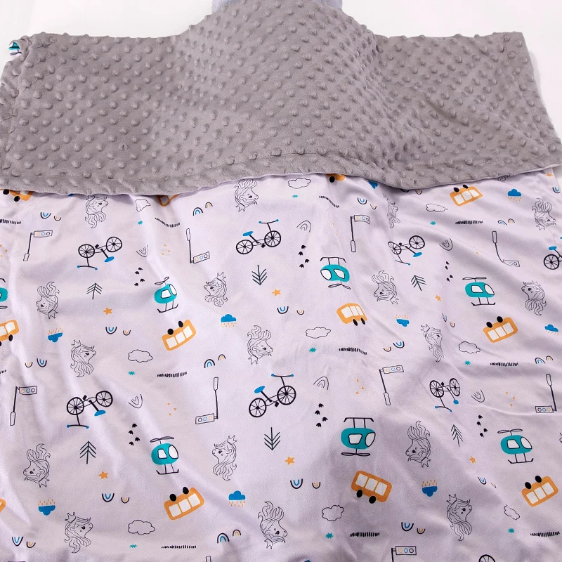 Couverture en micro-polaire neutre et légère avec double couche, dos à pois, couverture de réception respirante