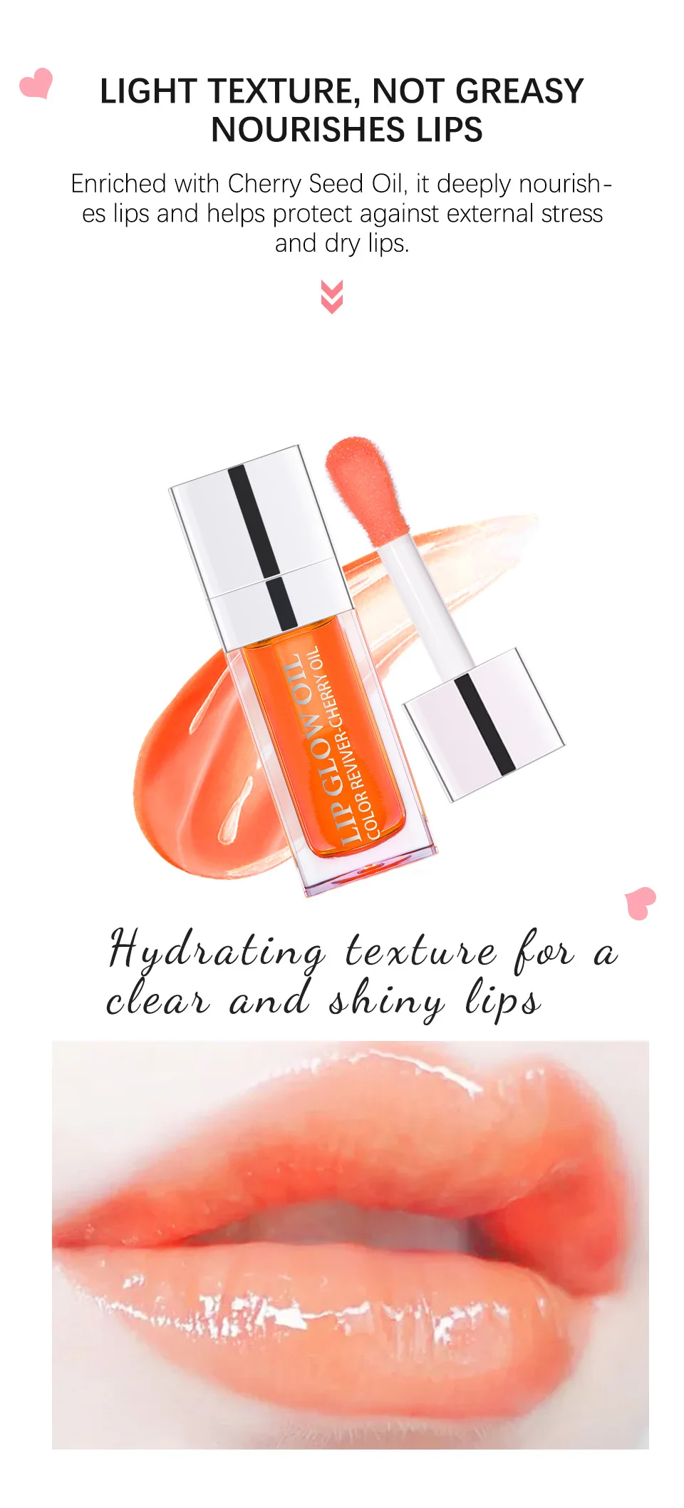 Ibcccndc Crystal Jelly Moisturizing Lip Oil Lip Gloss Makeup Sexy Plump