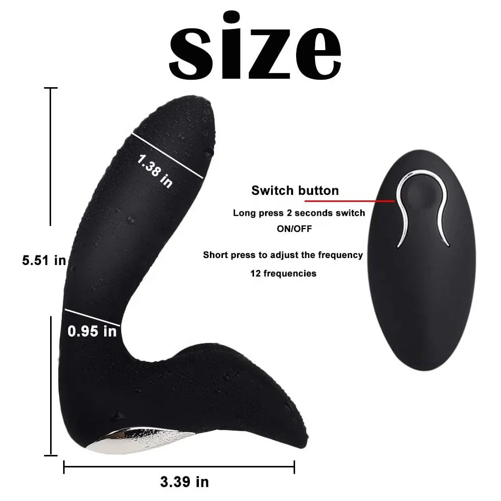 Multi Function Remote Control Wireless Prostate Massage Vibrator Anal  Vibrator for Man Use and Masturbation