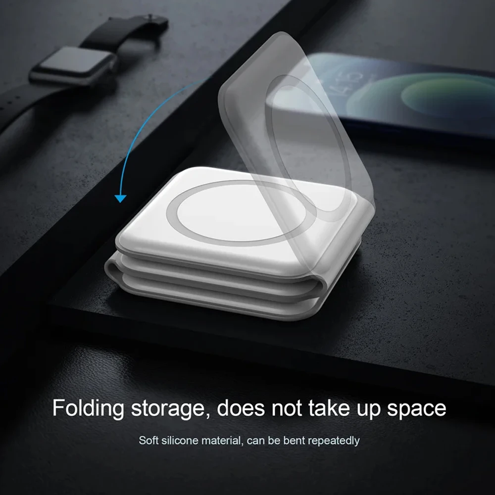 Wireless Charging Station 3 In 1 Magnetic Foldable Desktop Stand_voghion.com