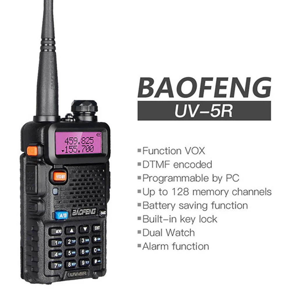 Boafeng Original Two Way Radio Uv-5r 5w/8w Handheld Radio 1800mAh Long Range Radio Vhf Baofeng UV 5R Walkie Talkie