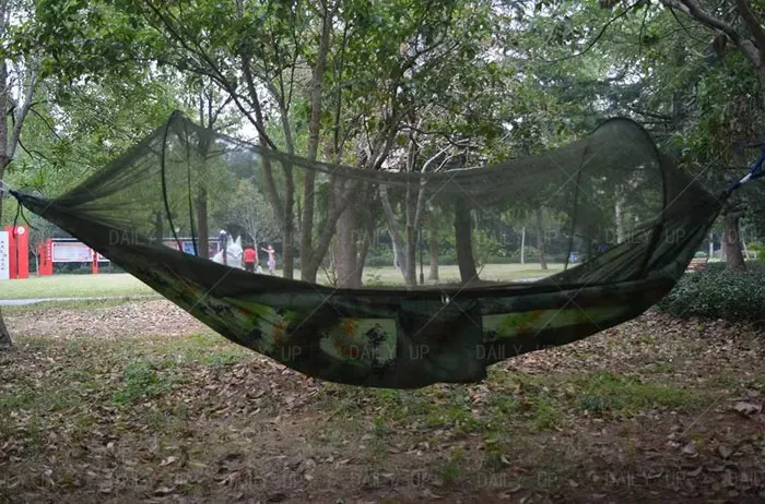Comfortable Fabric Hammock With Mosquito Net Storage Bag Breathable Camping Hammock camping hammock