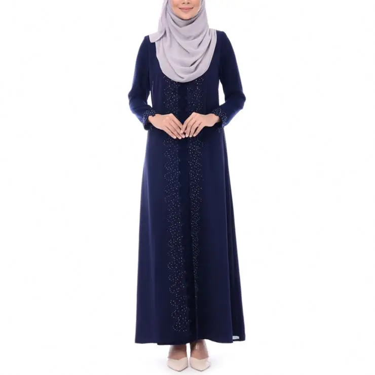 2019 Maxi in Prayer Simple Dress Muslim Modern Dubai Abaya New Design for Indonesia Kebaya