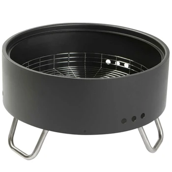 19" Portable Garden Outdoor Camping Fire Pit bowl Smokeless grill tsainless  fireplace fire table outdoor grill machine hibachi