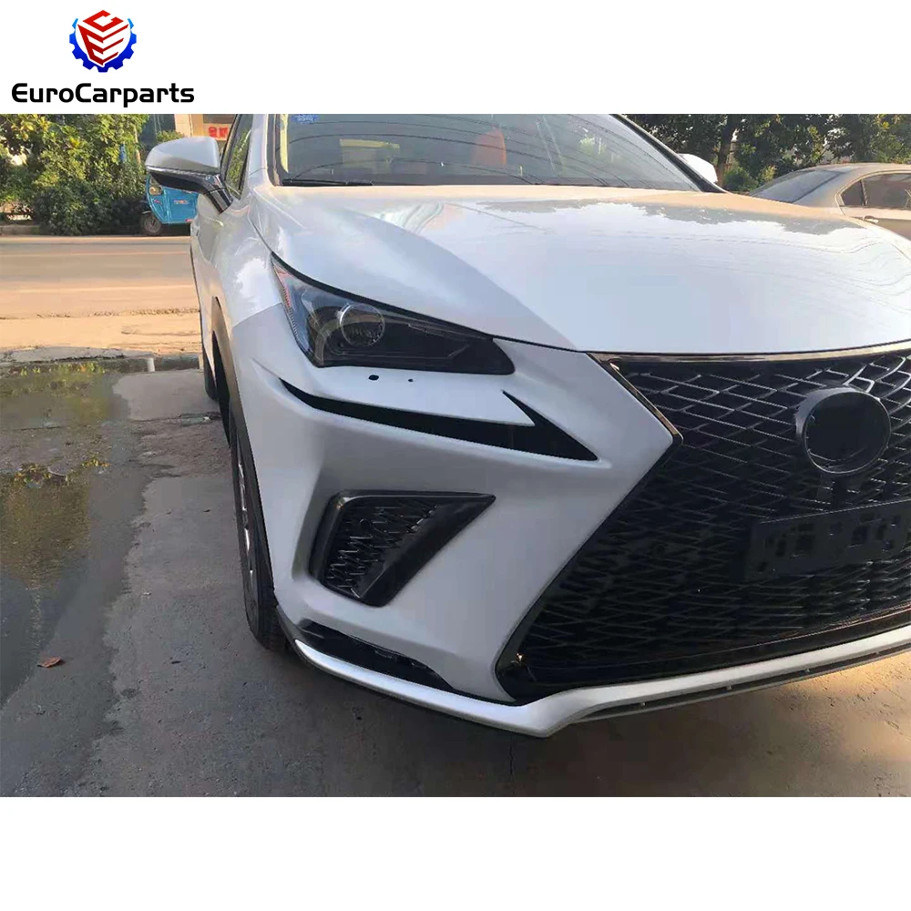 Front Bumper With DRL for LEXUS NX300 2015-2017 Upgrade to 2018y F Sport Style Front Bumper Car Accessories Auto Tuning Parts