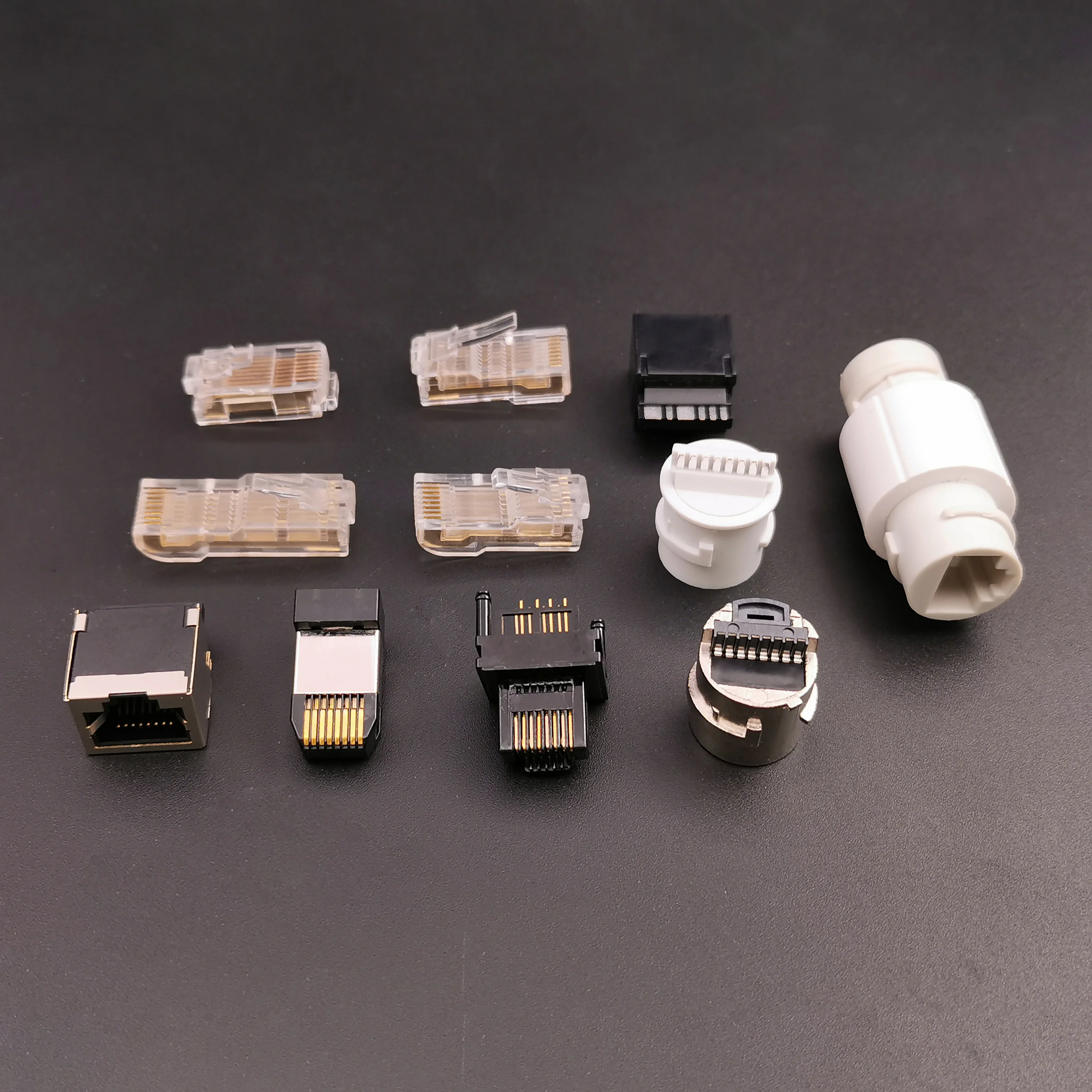 Plated RJ11 Faceplate PCB Connector Gold Gray Usb Female Socket Bike Rj45 Female Cat 6 Wiring Harness Pp Connector 4 Pole Female