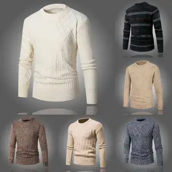 2024 Custom LOGO OEM & ODM Winter Knitted Sweater Pullover Men's Sweaters Knitted Fashion Men Clothes Knit Sweater Men